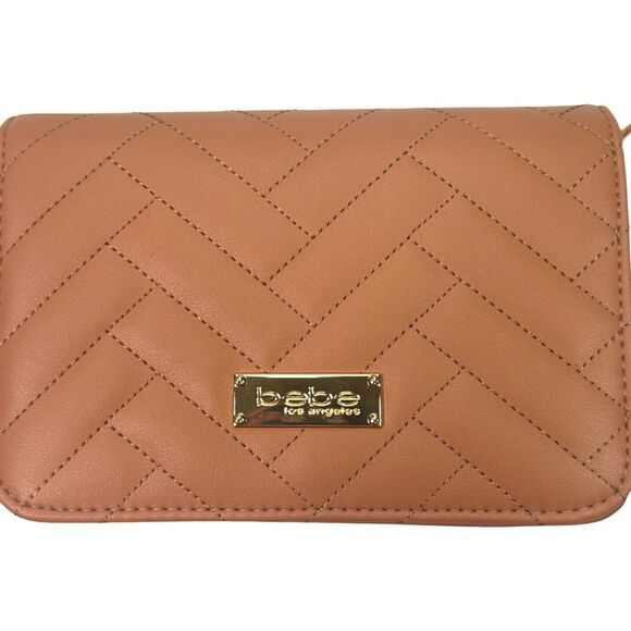 bebe Sophia Small Crossbody Bag - Dark Blush - 7.5” x 5” x 2” - Picture 2 of 6